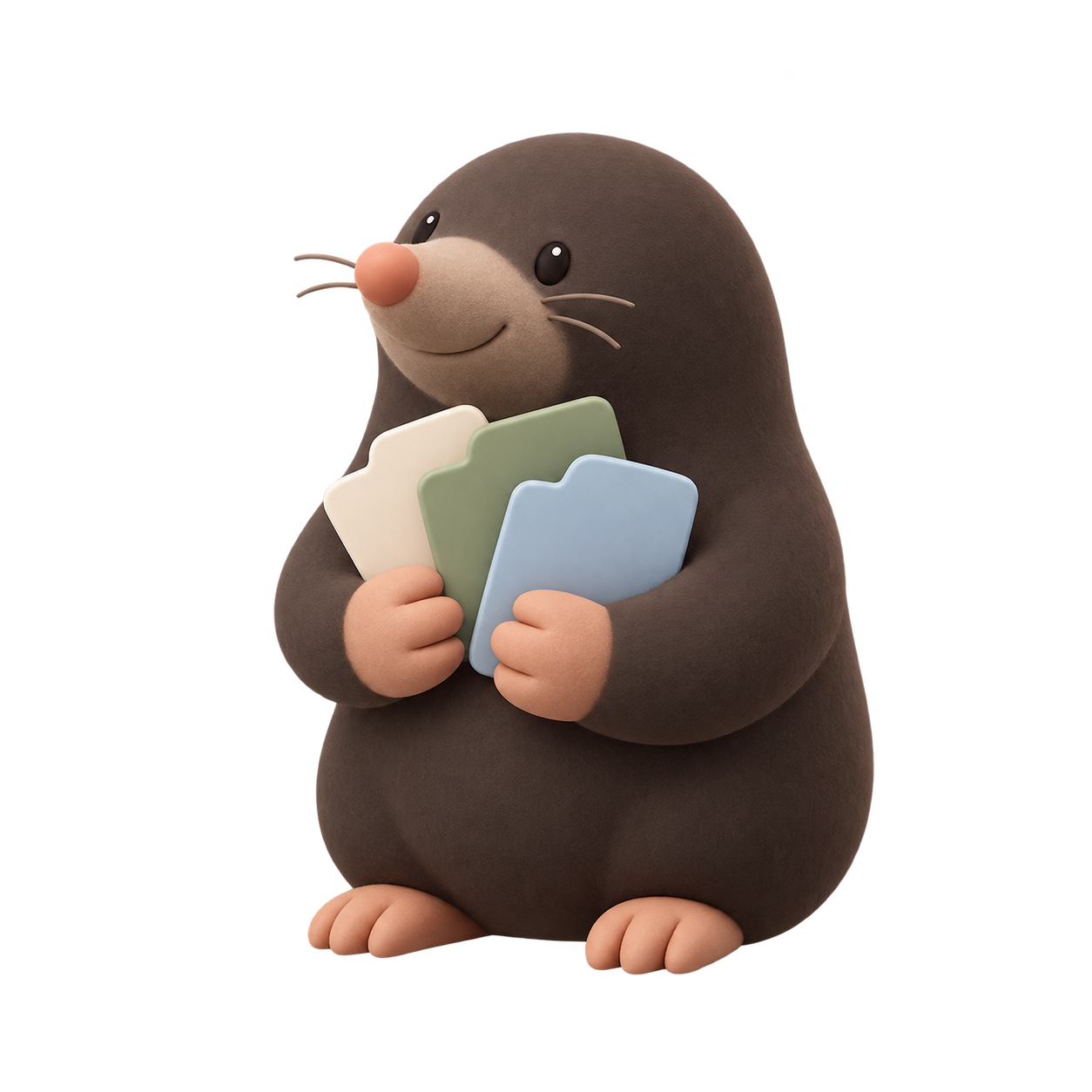 Burrow mole holding browser tabs